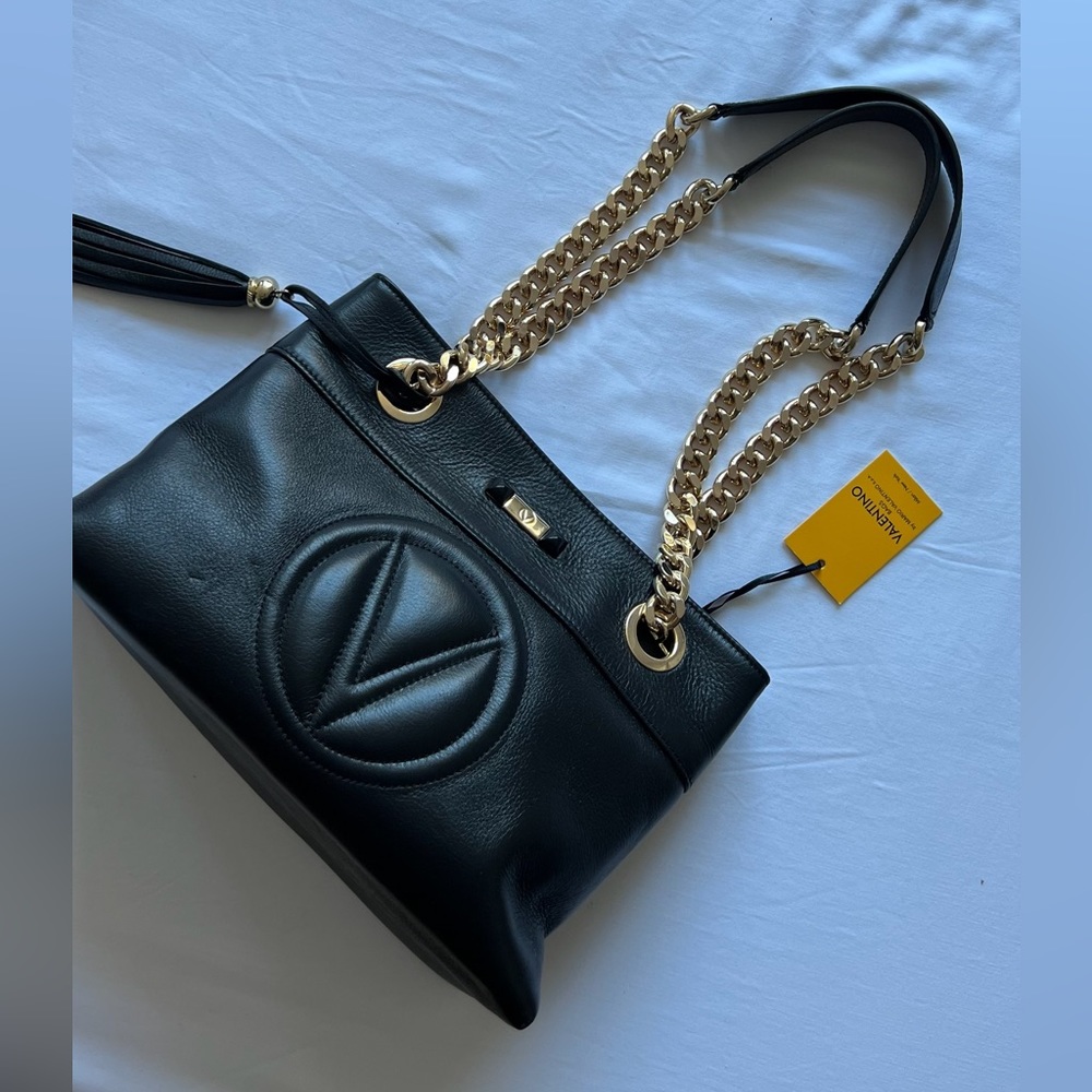 Valentino by Mario Valentino Kali Signature Leather Shoulder Bag